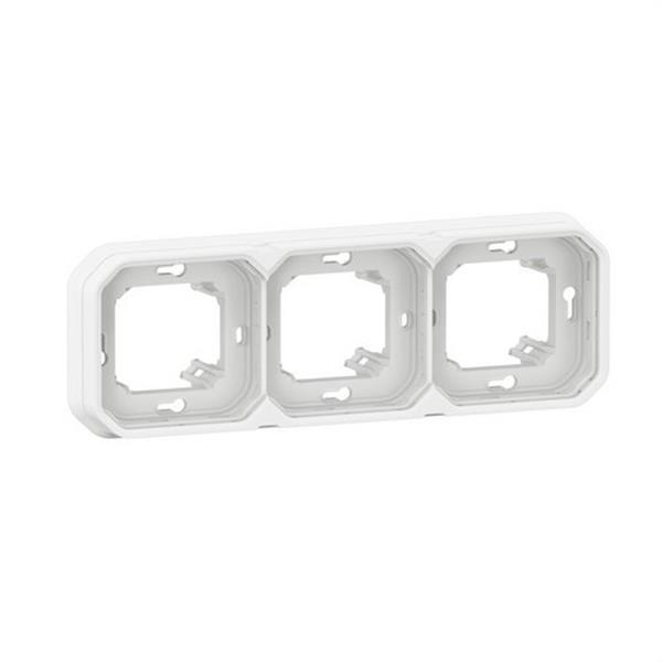 LEGRAND 069698L Marco de empotrar Plexo modular, 3 elementos horizontales o verticales, blanco