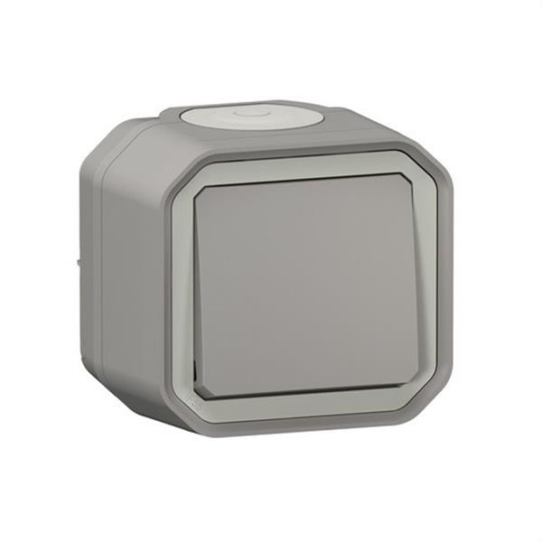 LEGRAND 069711L Conmutador Plexo monobloc de superficie, 10AX, gris