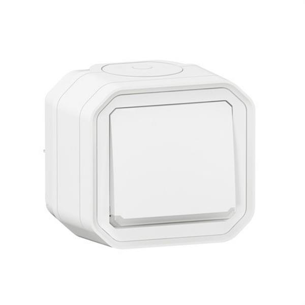 LEGRAND 069762L Pulsador NA luminoso Plexo monobloc de superficie, 10A, blanco