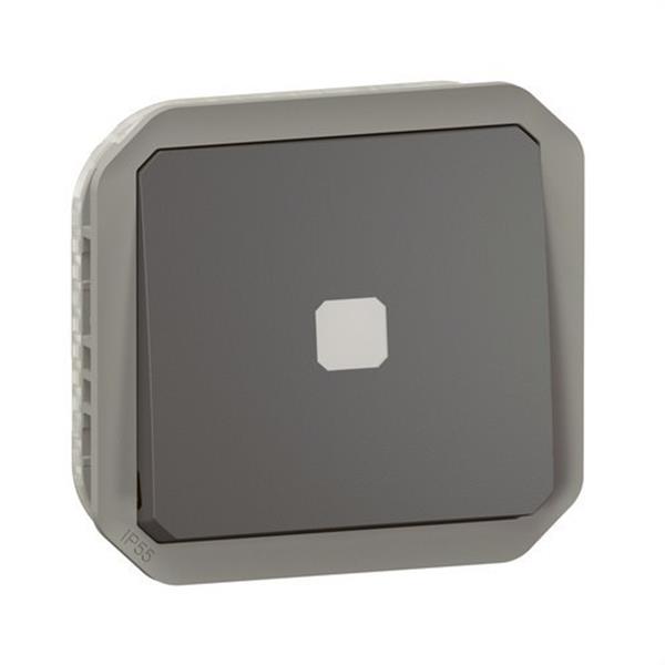 LEGRAND 069804L Interruptor temporizado luminoso Plexo modular, 230V, 50/60 Hz, antracita