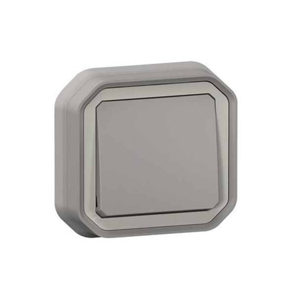 LEGRAND 069820L Pulsador NA Plexo monobloc de empotrar, 10A, gris