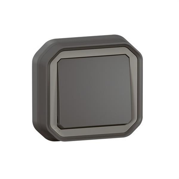 LEGRAND 069881L Conmutador Plexo completo empotrado, 10AX, antracita