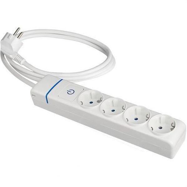 SOLERA 8014PIL Prolongador con 4 tomas 2P+T 16A 250V con interruptor luminoso 1.5 m de cable H05VV-F 3G1,5