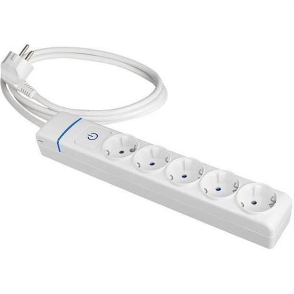 SOLERA 8015PIL Prolongador con 5 tomas 2P+T 16A 250V con interruptor luminoso 1.5 m de cable H05VV-F 3G1,5