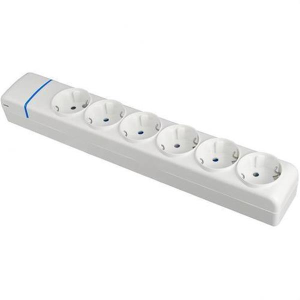 SOLERA 8006P Base múltiple de 6 tomas 2P+T 16A 250V color blanco