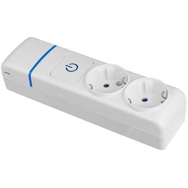 SOLERA 8002PIL Base múltiple de 2 tomas 2P+T 16A 250V con interruptor luminoso