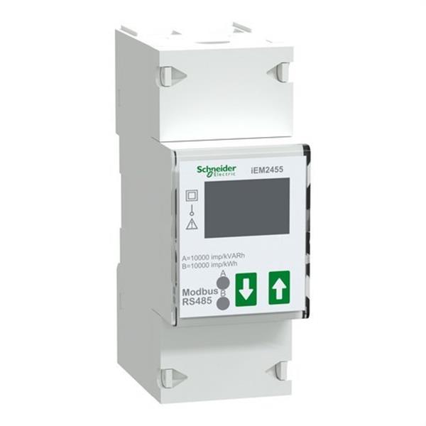 SCHNEIDER ELECTRIC A9MEM2455 Medidor modular monofásico iEM2455 100A Cl 1 MID Energy meter RS485