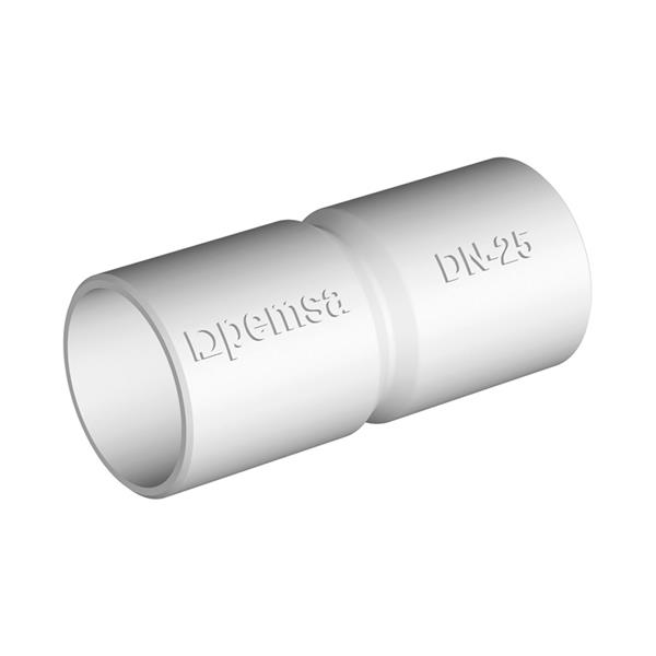 PEMSA 55009032 Manguito enchufable para la conexión de tubos RPVC, DN32 en color Gris RAL 7035.