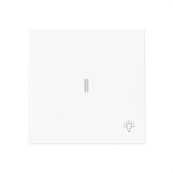 NIESSEN 8904.4 BT Tecla pulsador con símbolo luz y visor Serie Alba blanco mate