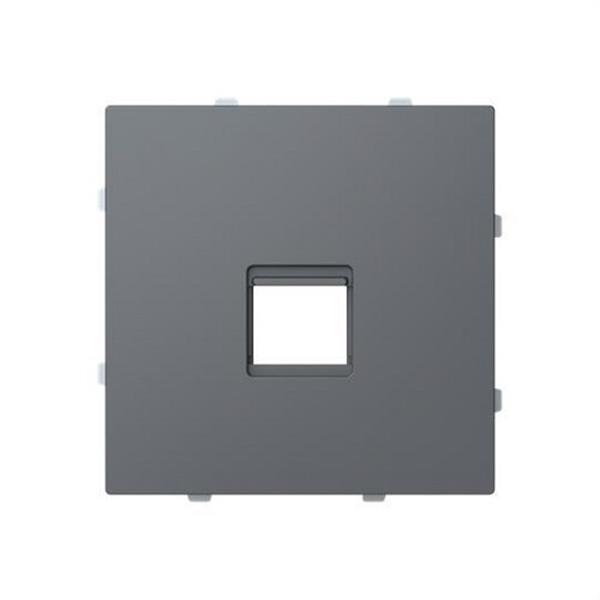 NIESSEN 8916.3 GR Tapa toma informática plana con persiana 1 conector Serie Alba gris mate