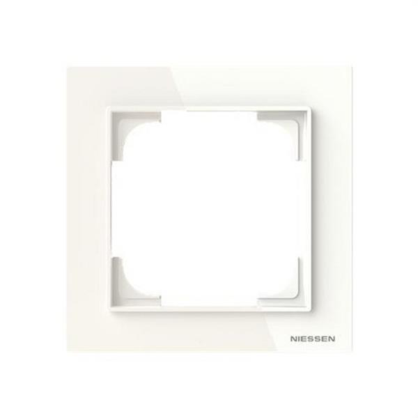 NIESSEN 8971 CB Marco 1 elemento Serie Alba cristal blanco