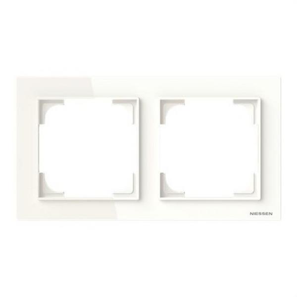 NIESSEN 8972 CB Marco 2 elementos Serie Alba cristal blanco