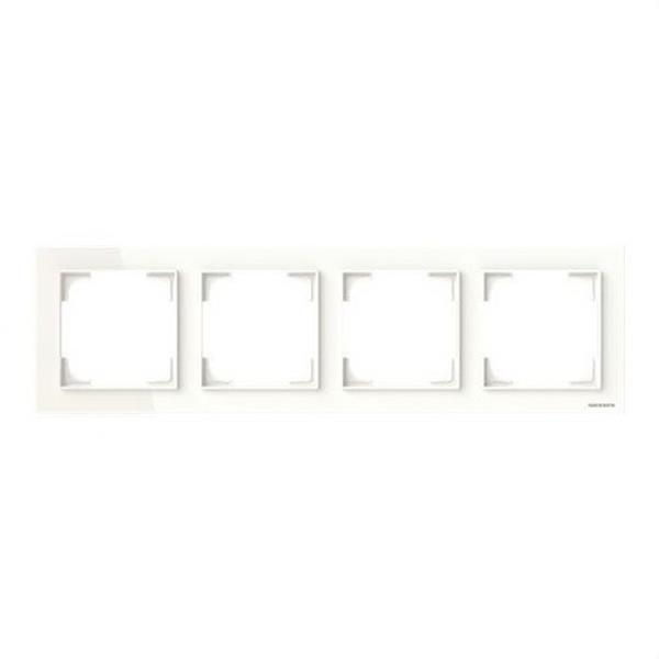NIESSEN 8974 CB Marco 4 elementos Serie Alba cristal blanco