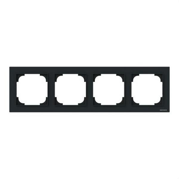 NIESSEN 8974 NT Marco 4 elementos Serie Alba negro mate