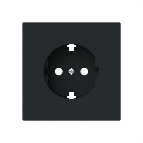 NIESSEN 8988 NT Tapa base enchufe Schuko TT lateral Serie Alba negro mate