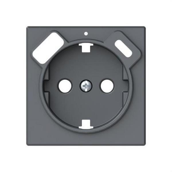 NIESSEN 8988.4 GR Tapa base enchufe Schuko con cargador USB Serie Alba gris mate