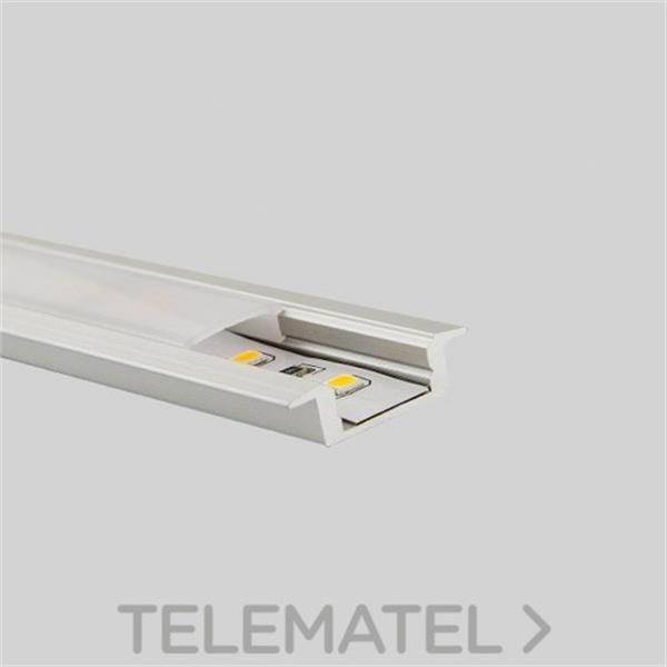 MASLIGHTING 196768 TIRA 2 MTS PERFIL DE EMPOTRAR BAJO EN BLANCO + DIFUSOR OPAL+ 2 TAPAS FINALES + 4 CLICS