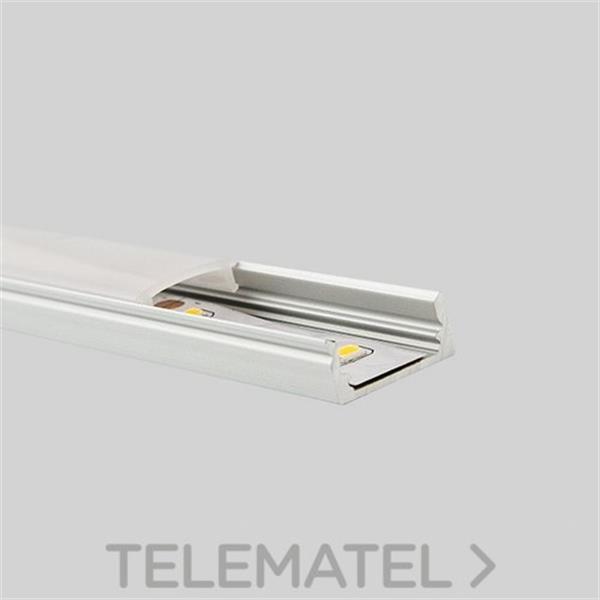 MASLIGHTING 196799 TIRA 2 MTS PERFIL DE SUPERFICIE BAJO EN NEGRO + DIFUSOR OPAL+ 2 TAPAS FINALES + 4 CLICS