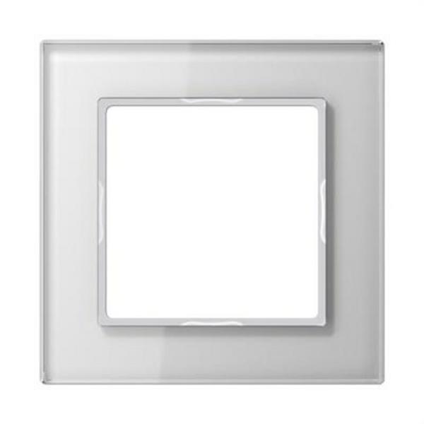 JUNG AC581GLWW Marco embellecedor 1 elemento A Creation blanco cristal