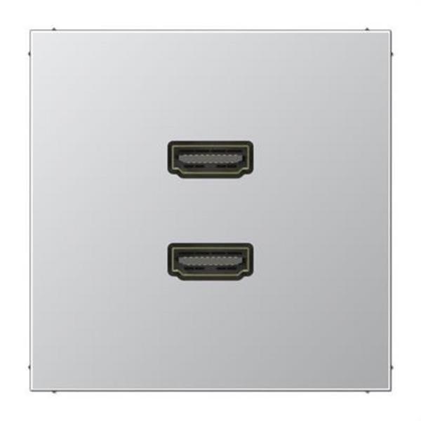 JUNG MAAL1133 Placa 2xHDMI aluminio para Serie LS