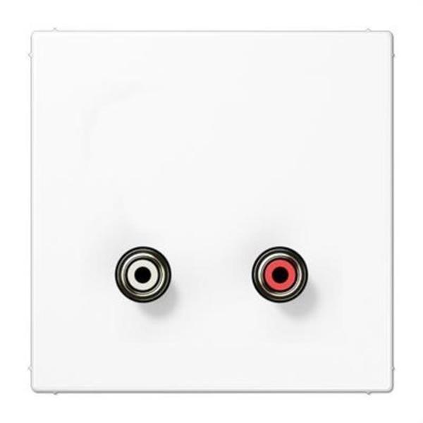 JUNG MALS1021WW Placa Cinch Audio (RCA) blanco alpino para Serie LS