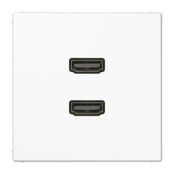 JUNG MALS1133WW Placa 2xHDMI blanco alpino para Serie LS