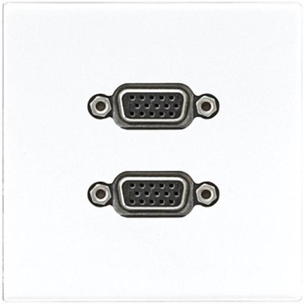 JUNG MALS1143WW Placa 2xVGA blanco alpino para Serie LS
