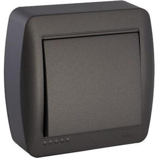SOLERA MUR02NGU Conmutador / interruptor Serie Mural 10AX 250V de superficie GRAFITO