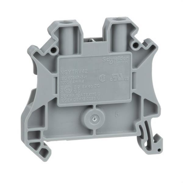 SCHNEIDER ELECTRIC NSYTRV42 Borne conexión tornillo 2 puntos 4mm² gris