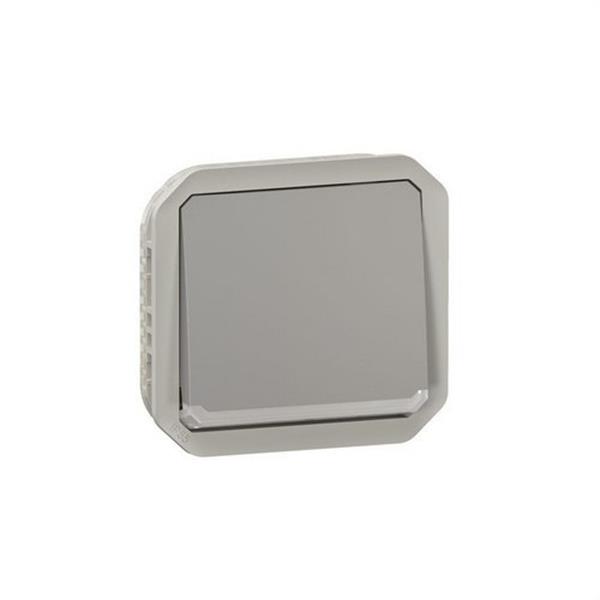LEGRAND 069528L Interruptor con piloto bipolar Plexo 16A, modular, gris