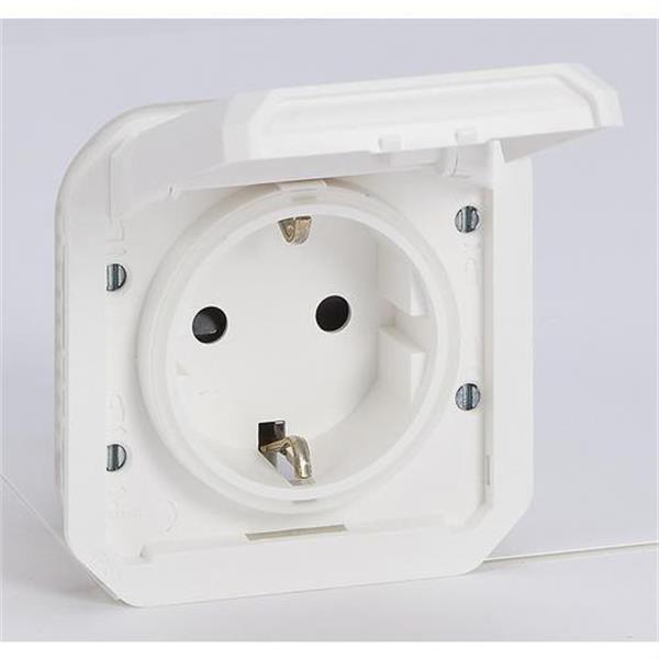 LEGRAND 069639L Base de corriente modular Plexo IP55, 2P+T, embornamiento con tornillos, blanco