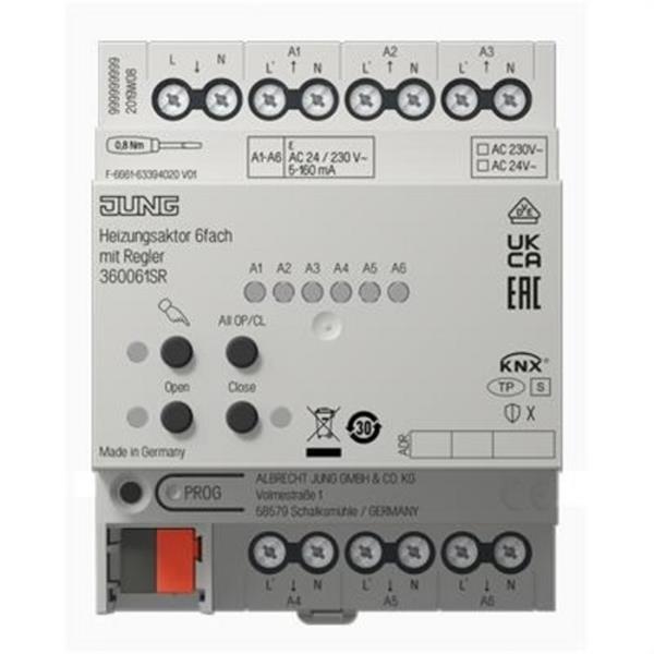 JUNG 360061SR Actuador climatización KNX 6 fases