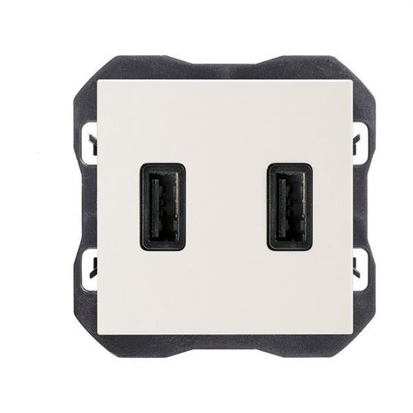 SIMON 20000196-190 Cargador USB doble A + A 3,1A SERIE SIMON 270 - EMPOTRAR Smartcharge