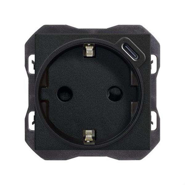 SIMON 20001432-098 Base schuko SIMON 270 - EMPOTRAR con cargador USB C
