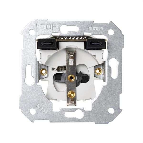 SIMON 7521432-039 Base schuko SERIE 75 - MECANISMOS con cargador USB C + C
