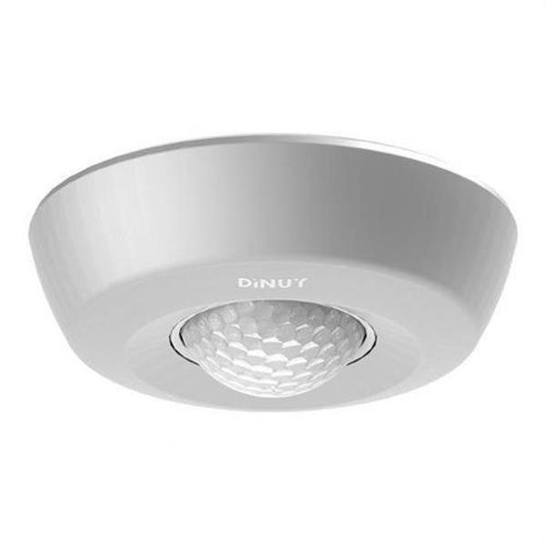 DINUY DM TEC B1P Detector movimiento y presencia de superficie en techo 360º plata