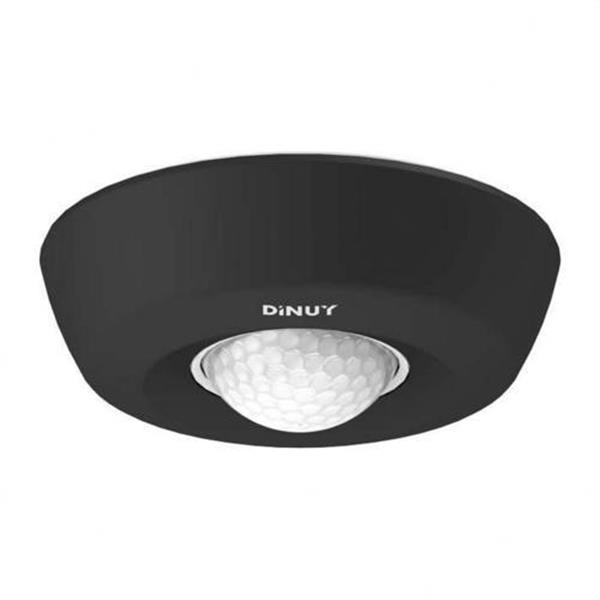 DINUY DM TEC B1N Detector movimiento y presencia de superficie en techo 360º negro