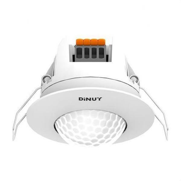 DINUY DM TEC B3B Detector movimiento y presencia empotrable en techo 360º blanco
