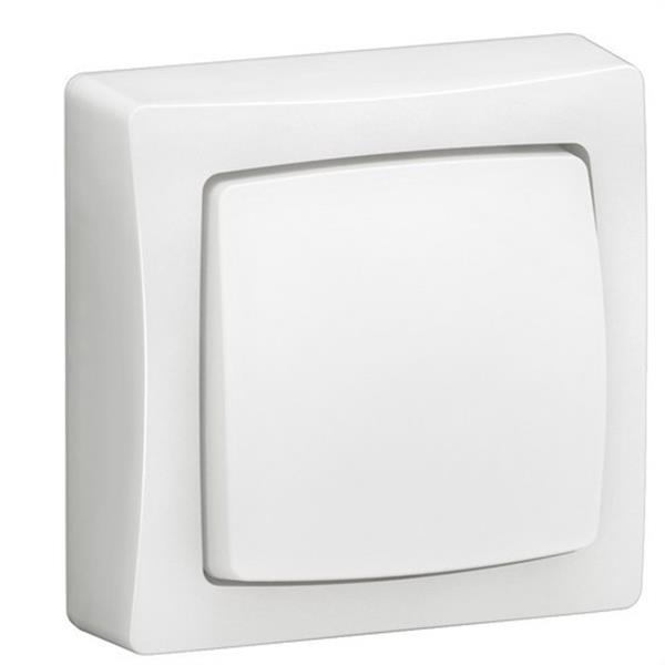 LEGRAND 086001L Interruptor / conmutador / pulsador OTEO 10A monobloc blanco