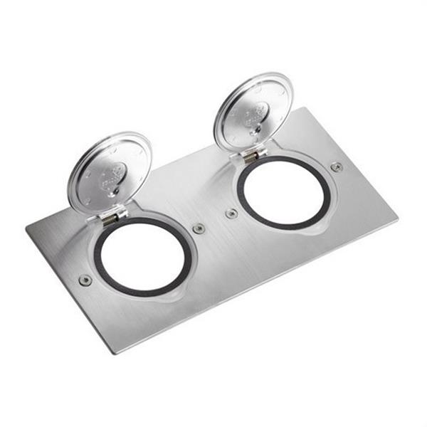 LEGRAND 089702 Caja suelo 2 módulos + 2 módulos IP44 inoxidable