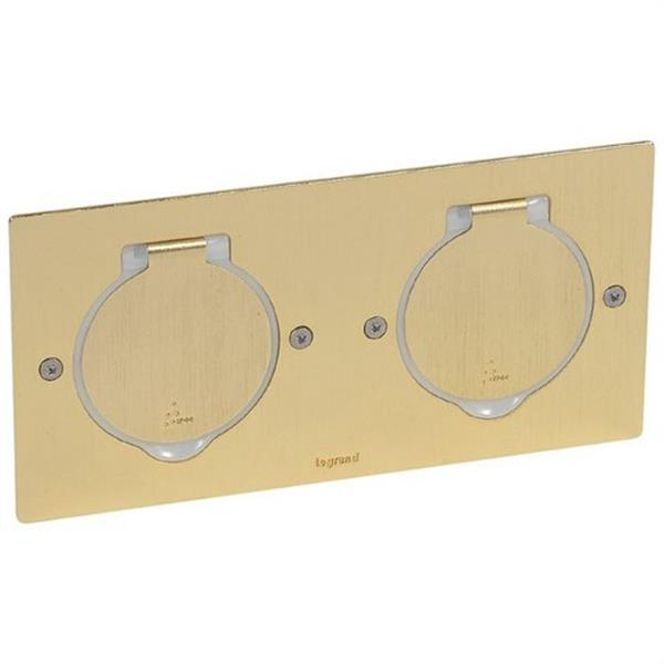 LEGRAND 089712 Caja suelo 2 módulos + 2 módulos IP44 bronce