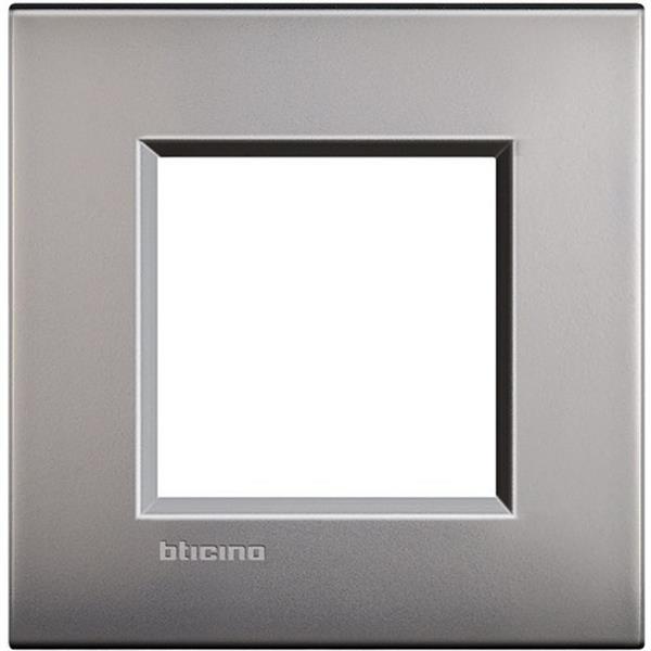 BTICINO LNE4802NK Placa Livinglight Air 2 módulos niquel
