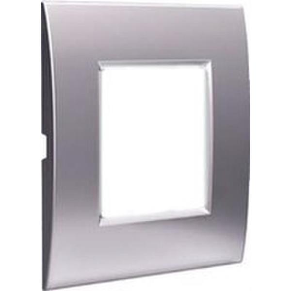 BTICINO LNE4802NL Placa Livinglight Air 2 módulos negro lava