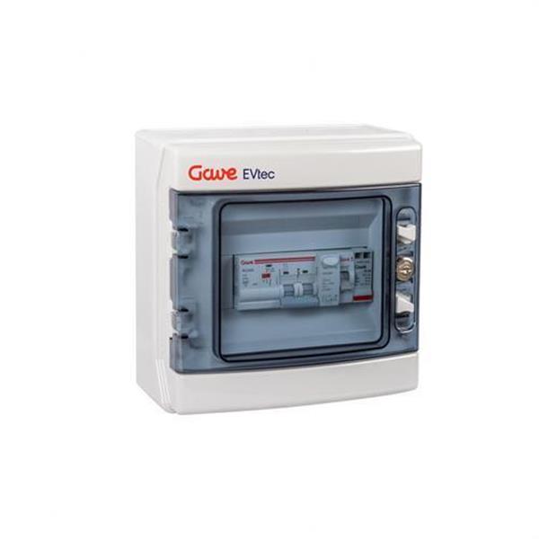 GAVE ACVM32R Caja modular protección recarga VE 1P+N 32A con rearme automático, protector sobretensión p