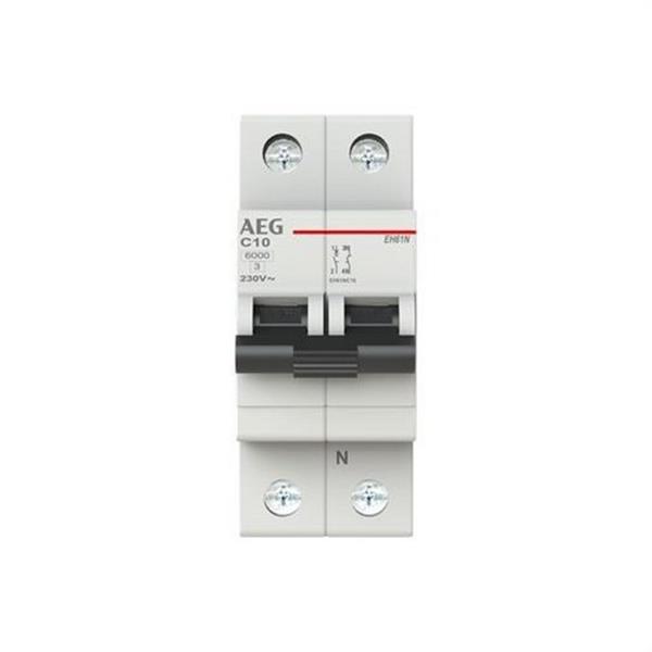 AEG Baja Tensión 2CDS251186R0104 Interruptor magnetotérmico EH60 1P+N 10A C