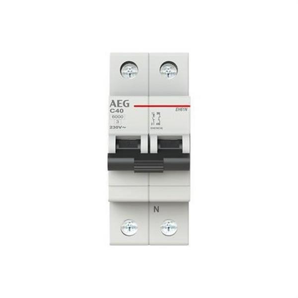 AEG Baja Tensión 2CDS251186R0404 Interruptor magnetotérmico EH60 1P+N 40A C