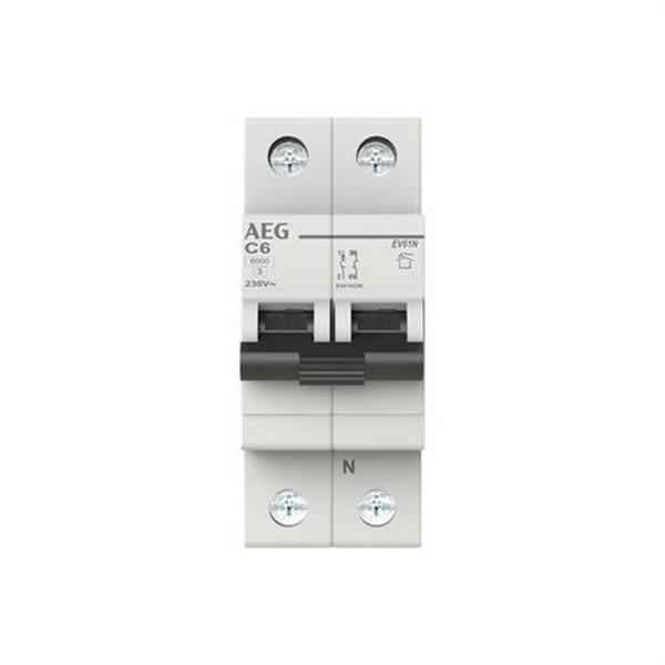 AEG Baja Tensión 2CDS251190R0064 Interruptor magnetotérmico EV60 1P+N 6A C