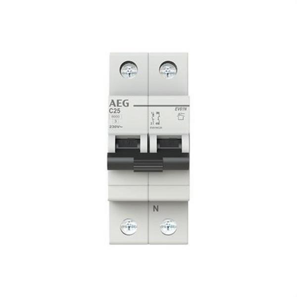 AEG Baja Tensión 2CDS251190R0254 Interruptor magnetotérmico EV60 1P+N 25A C