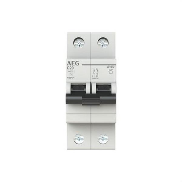 AEG Baja Tensión 2CDS252090R0204 Interruptor magnetotérmico EV60 2P 20A C
