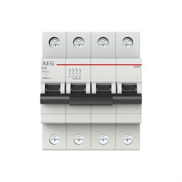 AEG Baja Tensión 2CDS254086R0064 Interruptor magnetotérmico EH60 4P 6A C